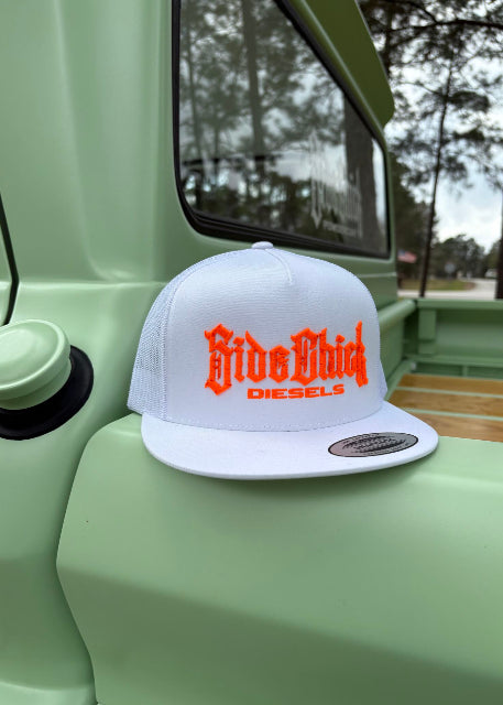 SIDECHICK DIESELS HAT ORANGE/WHITE