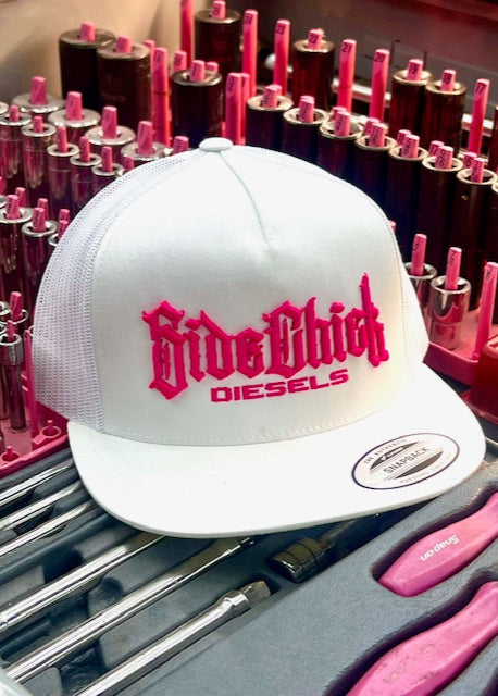 SIDE CHICK DIESELS HAT PINK/WHITE