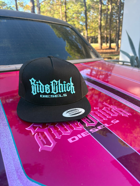 SIDECHICK DIESELS HAT BLACK/TIFFANY BLUE