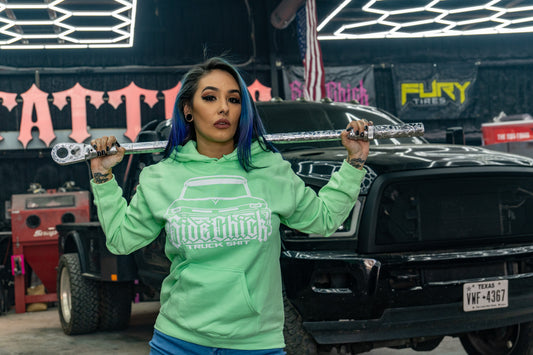 SIDE CHICK TRUCK SHIT MINT GREEN C10 HOODIE