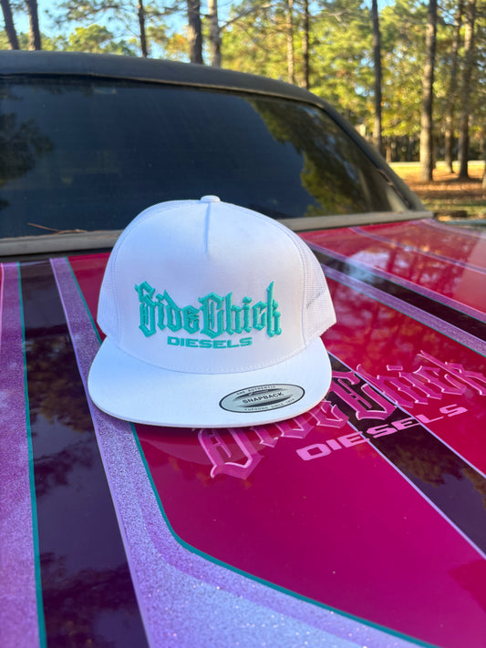 SIDECHICK DIESELS HAT WHITE/TEAL
