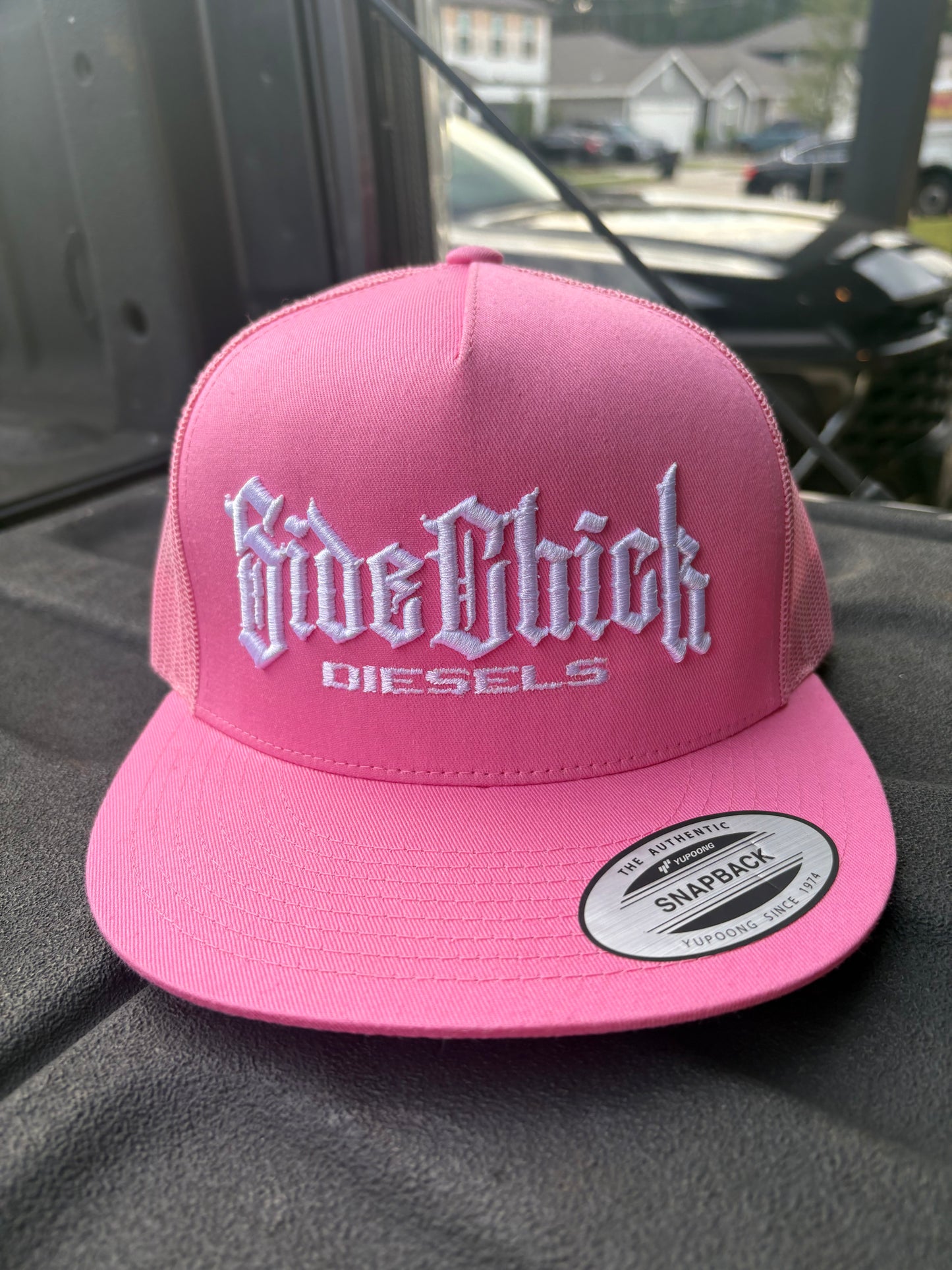SIDECHICK DIESELS WHITE ON PINK