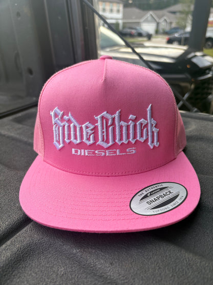 SIDECHICK DIESELS WHITE ON PINK